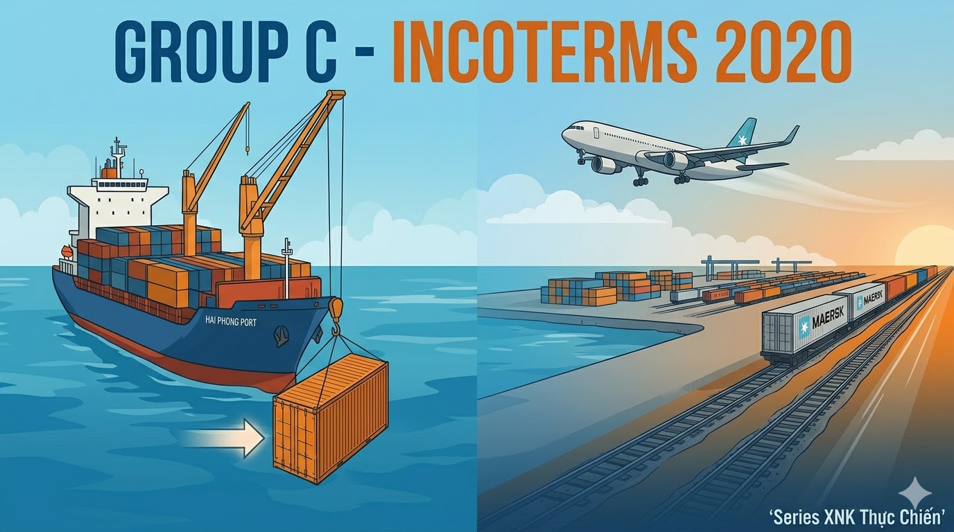 Series XNK Thực Chiến #2.2: Nhóm C – CPT vs CIP vs CFR/CIF (cặp đối ứng trách nhiệm Seller vs Buyer)