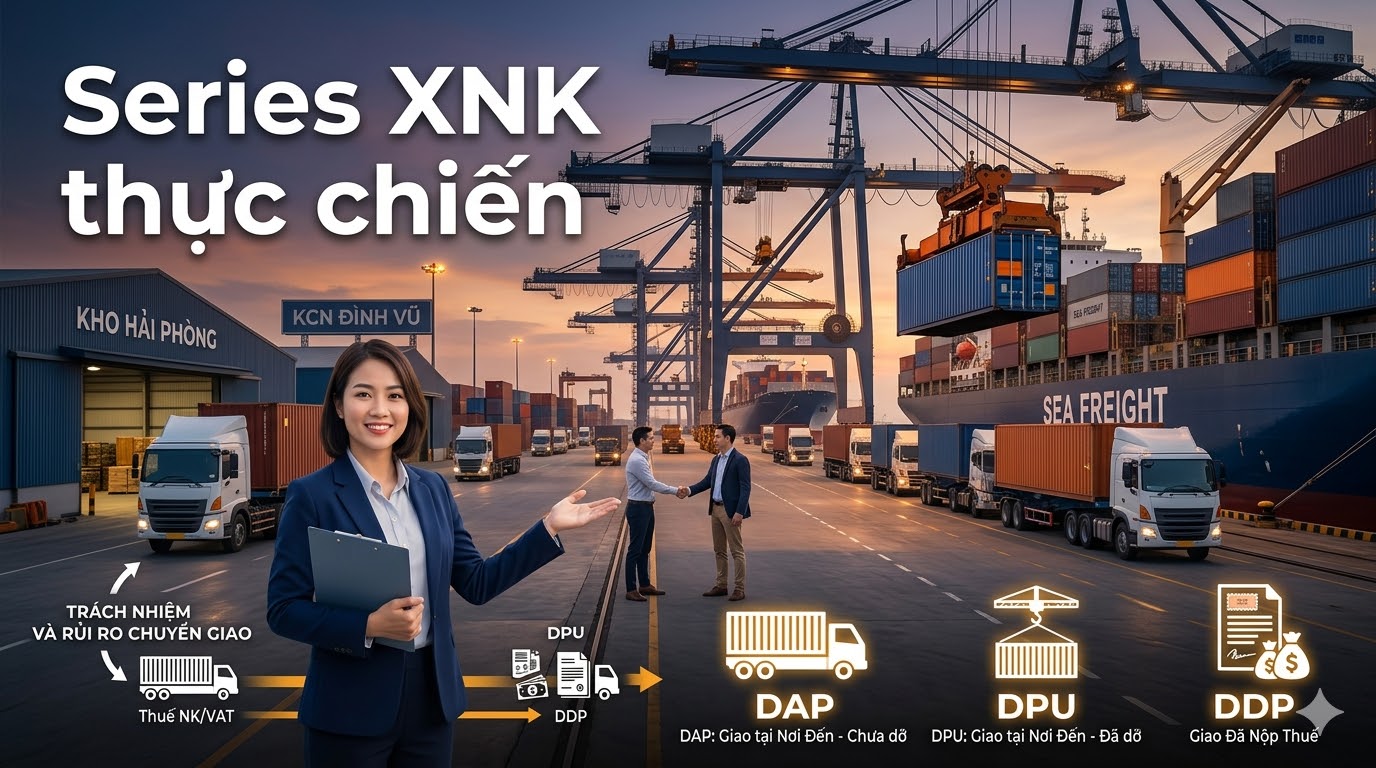 Series XNK thực chiến #2.3: Nhóm D – DAP vs DPU vs DDP (cặp đối ứng trách nhiệm Seller vs Buyer)